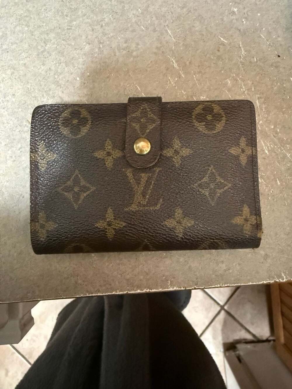 Louis Vuitton Monogram Porte Monnaie Viennois Bifold Wallet Brown